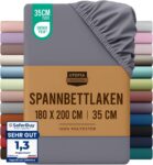 Utopia Bedding Fitted Sheet Super King, Grey – Deep Pocket 14 inch – Easy Care – Soft Brushed Microfibre Fabric – Shrinkage and Fade Resistant – Bottom Sheet