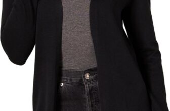 Amazon Essentials Women’s Lightweight Long-Sleeve Open-Front Long Cardigan Sweater, Regular Fit