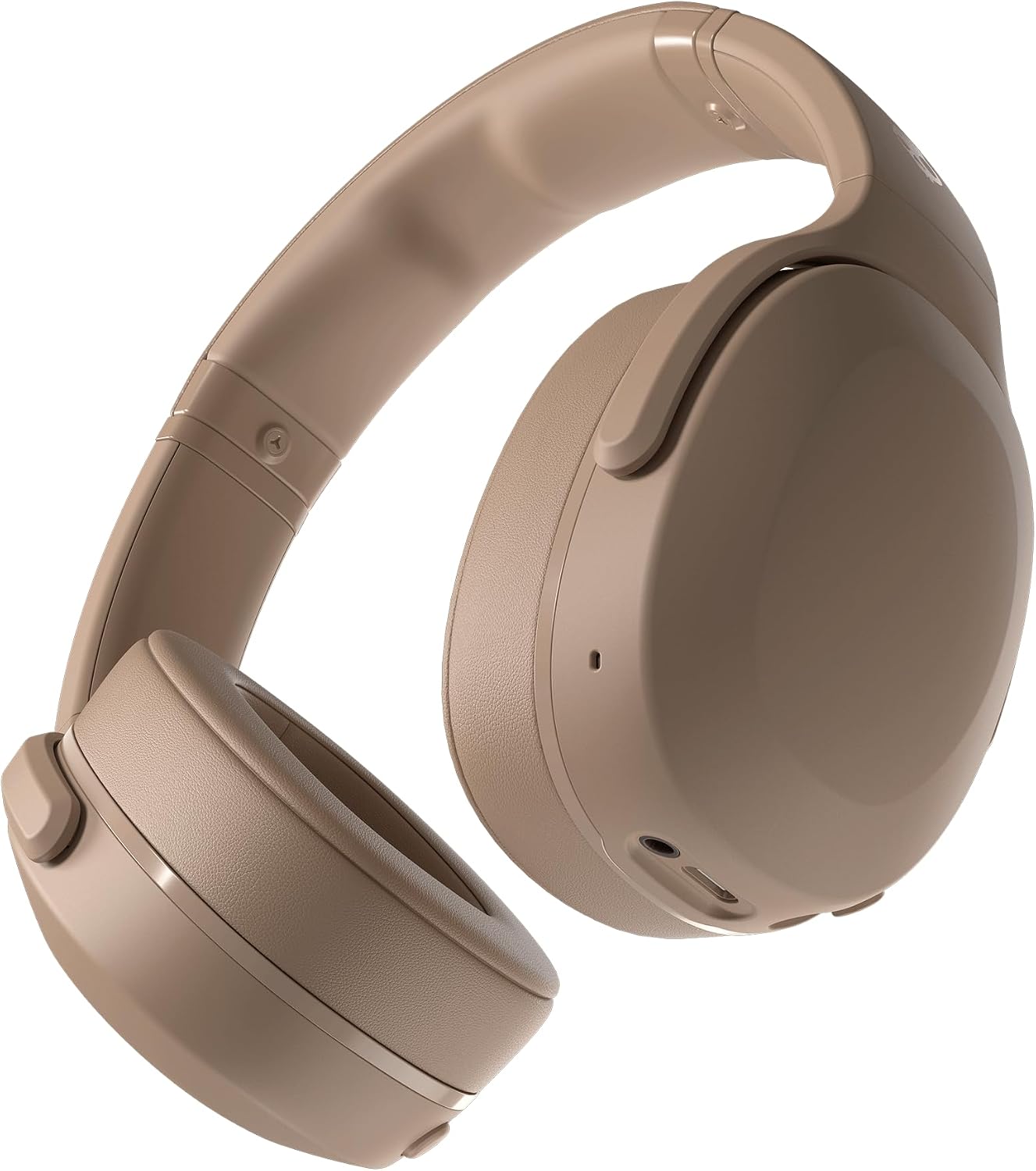 Skullcandy Crusher Evo Wireless Bluetooth Headphones with Extra USB-C Charging Cable, Multi-Sensory Bass, Noise Isolating Over-Ear Fit, 40 Hours Battery, Microphone for iPhone Android – Bone