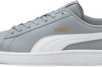 PUMA Men’s Low-top Sneakers, Grey Quarry White Team Gold, 5 UK