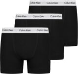 Calvin Klein Men’s 3 Pack Trunks, Black, XS