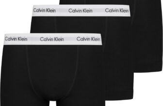 Calvin Klein Men’s 3 Pack Trunks, Black, XS