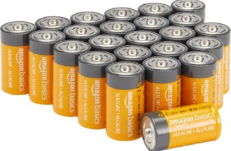 Amazon Basics C Cell Alkaline Long-Lasting All-Purpose Batteries, 1.5 Volt, 5-Year Shelf Life, 24-Pack