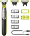 PHILIPS OneBlade 360 Face & Body Electric Shaver, Trimmer & Body Groomer, 3 x 360 Blades, 4 x Trimming Attachments (1/2/3/5 mm), 2 x Body Attachments, Wet & Dry Shaving for Face & Body (QP2834/31)