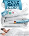 Glückstoff® Feather and Down Duvet, 135 x 200 cm [Certified in Germany] – Down and Down Duvet, Summer and Winter Duvet, All-Season Duvet