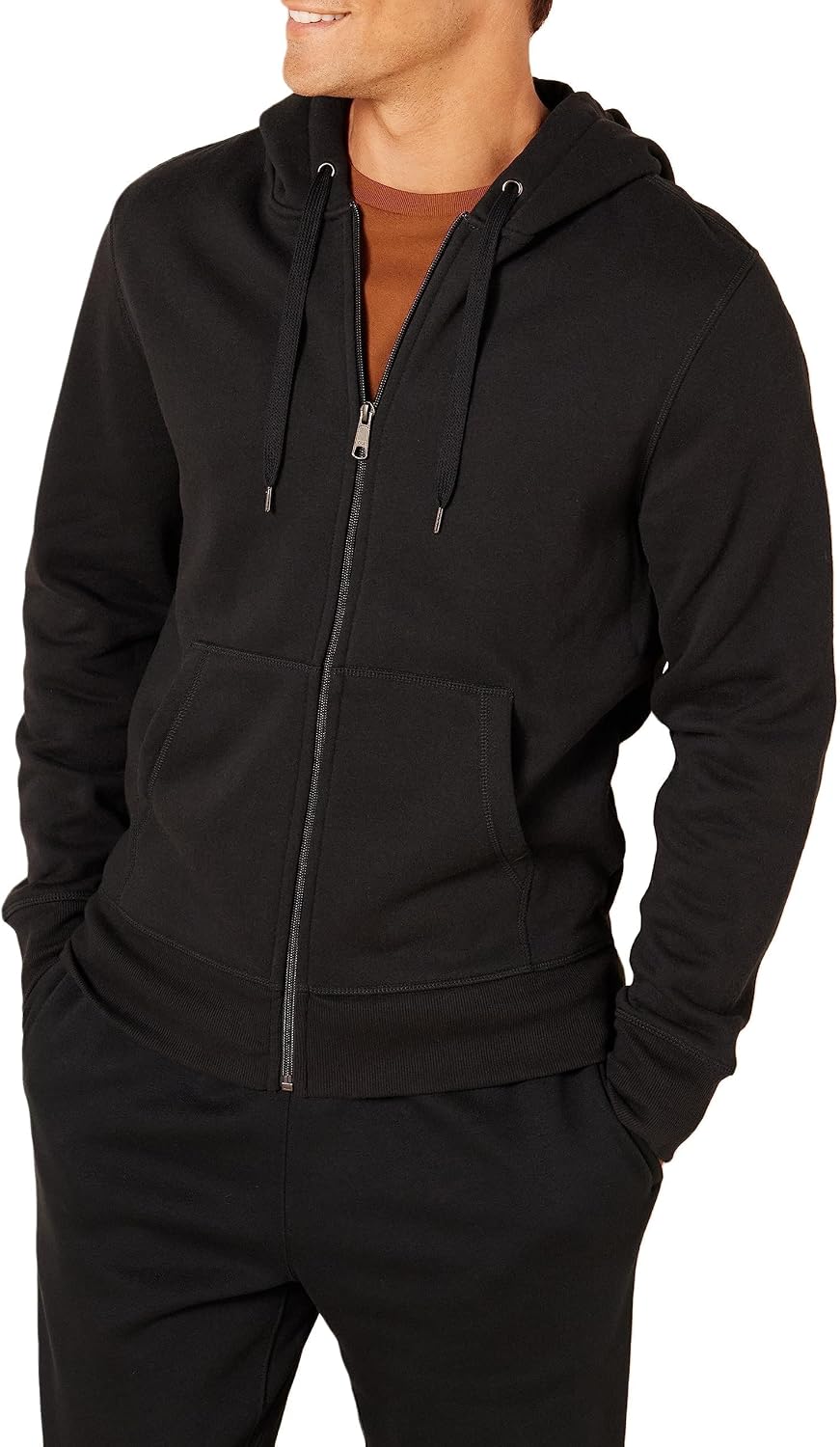 Amazon Essentials Men’s Full-Zip Fleece Hoodie Sweatshirt (Available in Big & Tall)