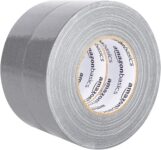 Amazon Basics Heavy Duty Duct Tape, 2″W x 60 yds, 179.8 ft, 2 count (Pack of 1), Silver