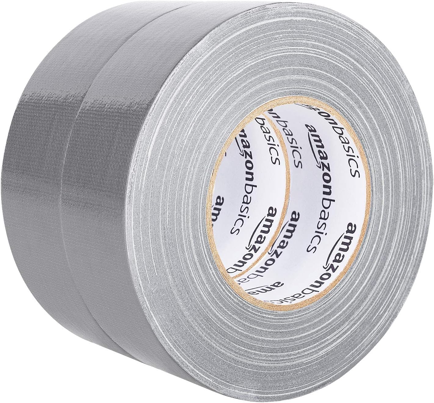 Amazon Basics Heavy Duty Duct Tape, 2″W x 60 yds, 179.8 ft, 2 count (Pack of 1), Silver