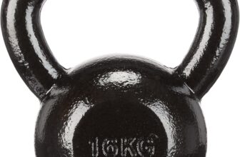 Amazon Basics Cast-Iron Kettlebell, 35.3 pound (16 kg), Black