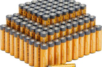 Amazon Basics 100-Pack AA Alkaline Batteries, 1.5 Volt, 10-Year Shelf Life, Reliable